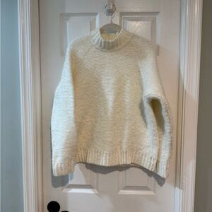 White/cream eyelash Sweater